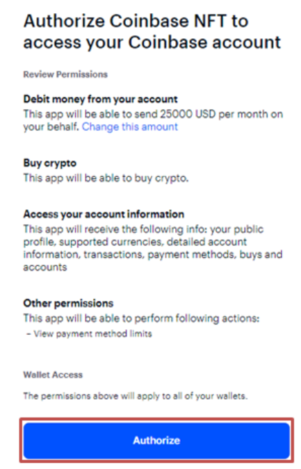 Coinbase Authorize